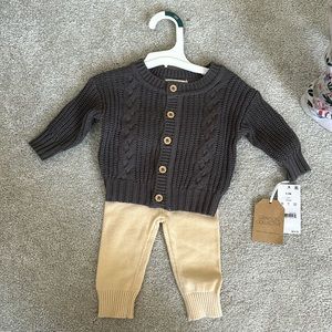 Cable sweater outfit